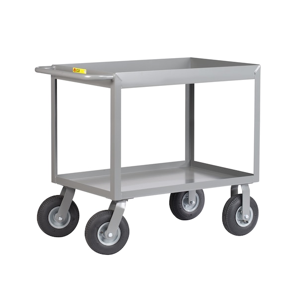 Tray Truck, 12 ga. Steel, 1200 lb Load Capacity, 2 Shelves, 36" H